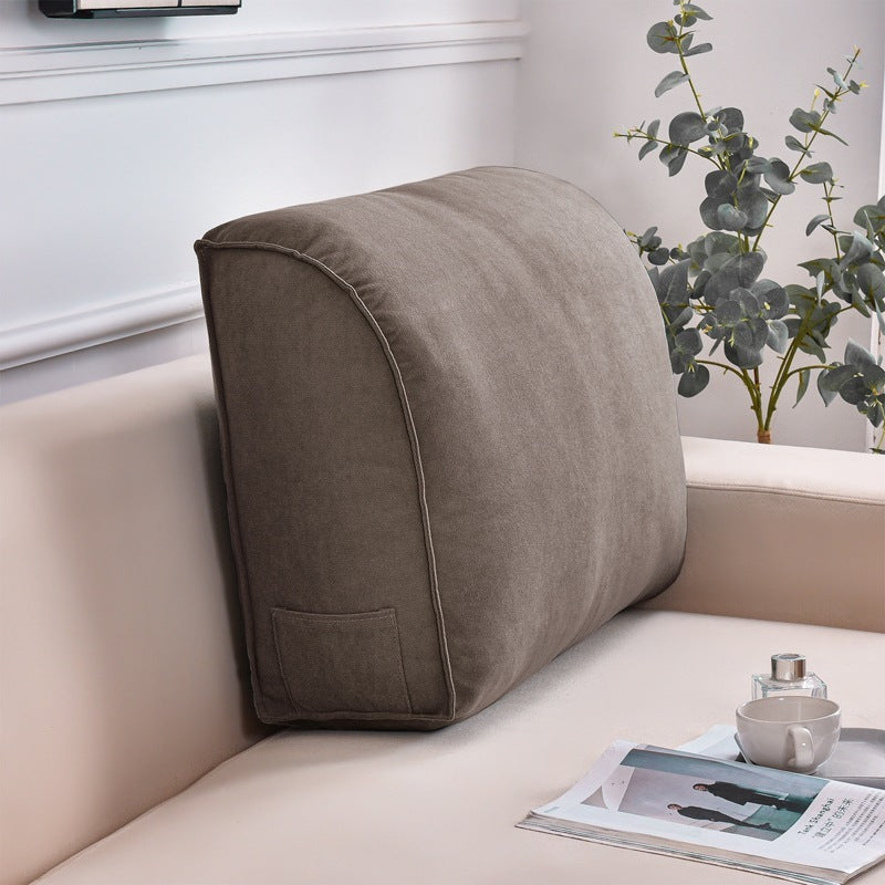 KTX-030163 Large Luxury Velvet Curl Backrest Pillow for Bay Windows and Bedside Use - Multiple Color Options Available