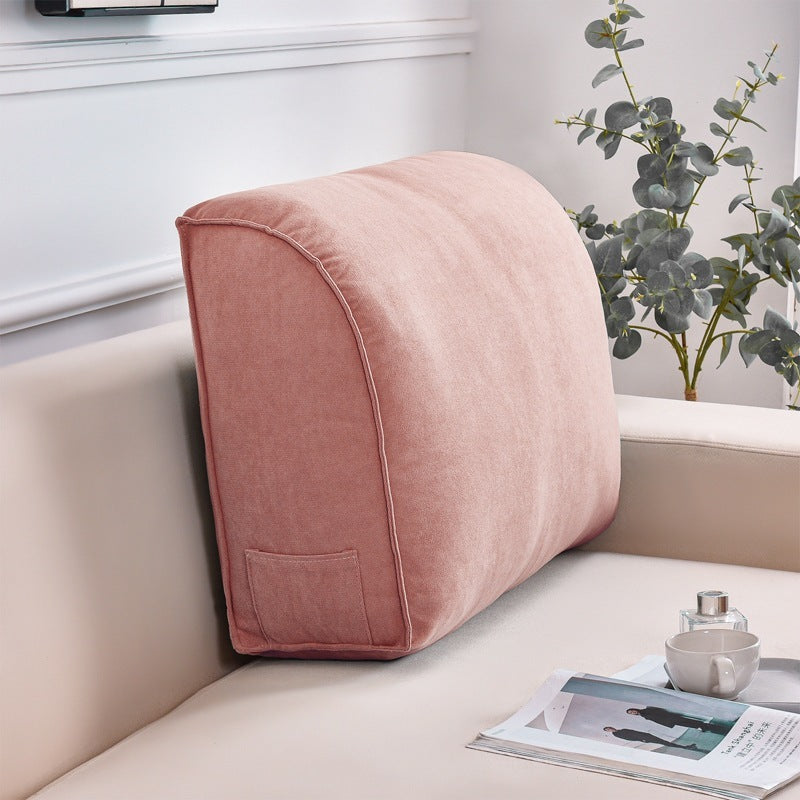 KTX-030163 Large Luxury Velvet Curl Backrest Pillow for Bay Windows and Bedside Use - Multiple Color Options Available