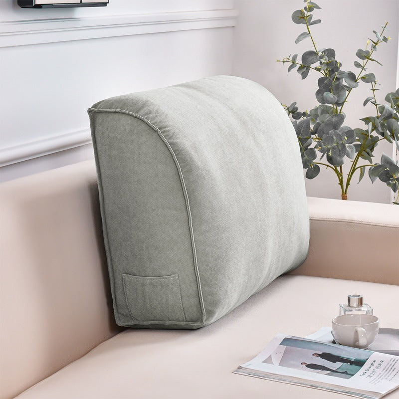 KTX-030163 Large Luxury Velvet Curl Backrest Pillow for Bay Windows and Bedside Use - Multiple Color Options Available