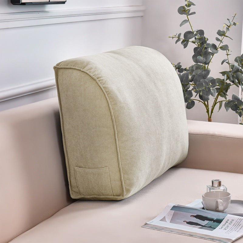 KTX-030163 Large Luxury Velvet Curl Backrest Pillow for Bay Windows and Bedside Use - Multiple Color Options Available