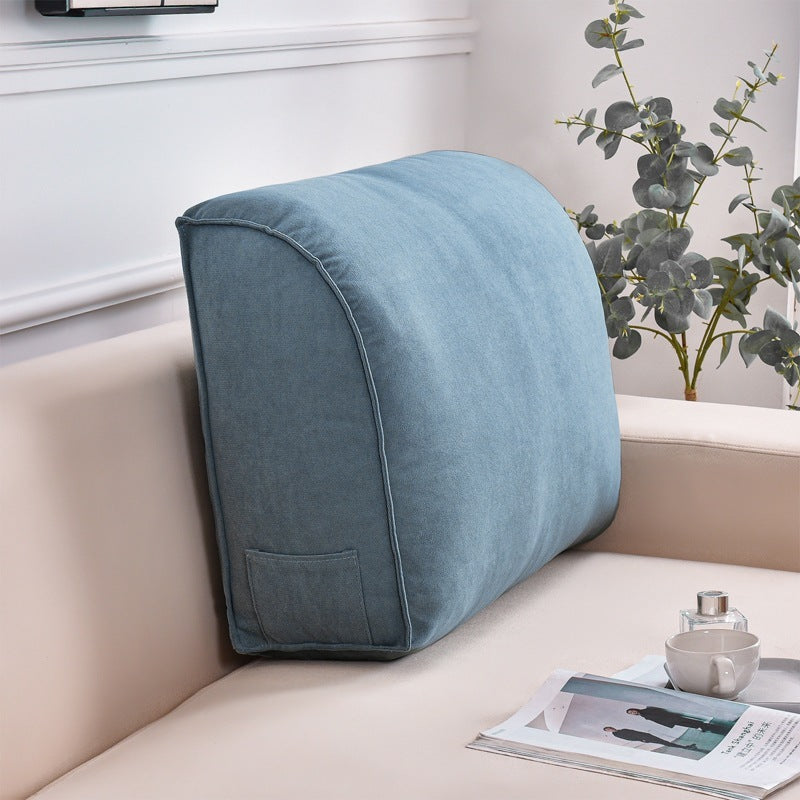 KTX-030163 Large Luxury Velvet Curl Backrest Pillow for Bay Windows and Bedside Use - Multiple Color Options Available