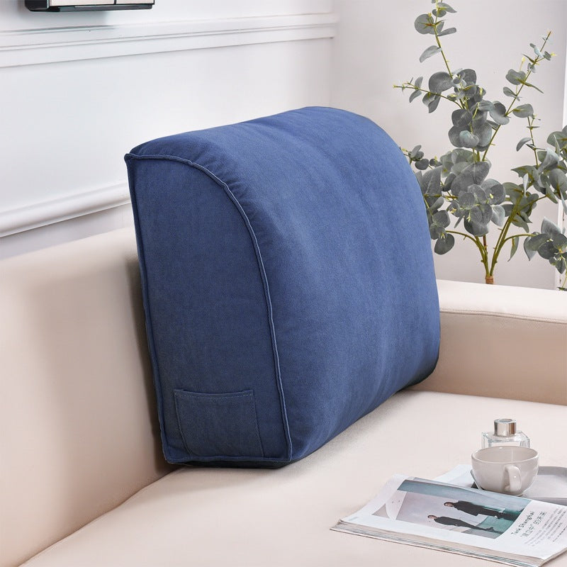 KTX-030163 Large Luxury Velvet Curl Backrest Pillow for Bay Windows and Bedside Use - Multiple Color Options Available