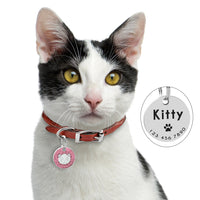 HKM-030611 Heart-Shaped Metal Keychain for Pet Cat Lovers - 25mm Pendant