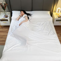 HKM-030739 Portable Microfiber Disposable Sleeping Bag for Adults - Envelope Style with Soft Polyester Cotton Lining