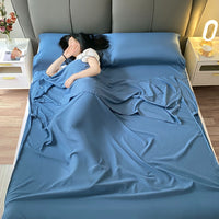 HKM-030739 Portable Microfiber Disposable Sleeping Bag for Adults - Envelope Style with Soft Polyester Cotton Lining