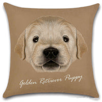 HKM-030803 Animal Head Linen Throw Pillow Cover – 45x45cm Northern European Style, Single-Sided Print