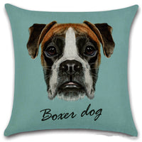 HKM-030803 Animal Head Linen Throw Pillow Cover – 45x45cm Northern European Style, Single-Sided Print