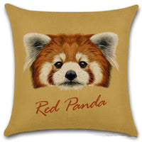 HKM-030803 Animal Head Linen Throw Pillow Cover – 45x45cm Northern European Style, Single-Sided Print