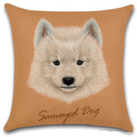 HKM-030803 Animal Head Linen Throw Pillow Cover – 45x45cm Northern European Style, Single-Sided Print