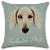 HKM-030803 Animal Head Linen Throw Pillow Cover – 45x45cm Northern European Style, Single-Sided Print