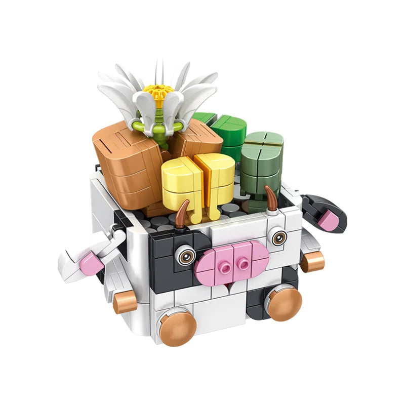 HKM-030995 Animal Succulent 3D Puzzle Building Block Set for Kids and Teens