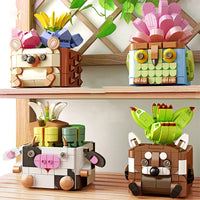 HKM-030995 Animal Succulent 3D Puzzle Building Block Set for Kids and Teens