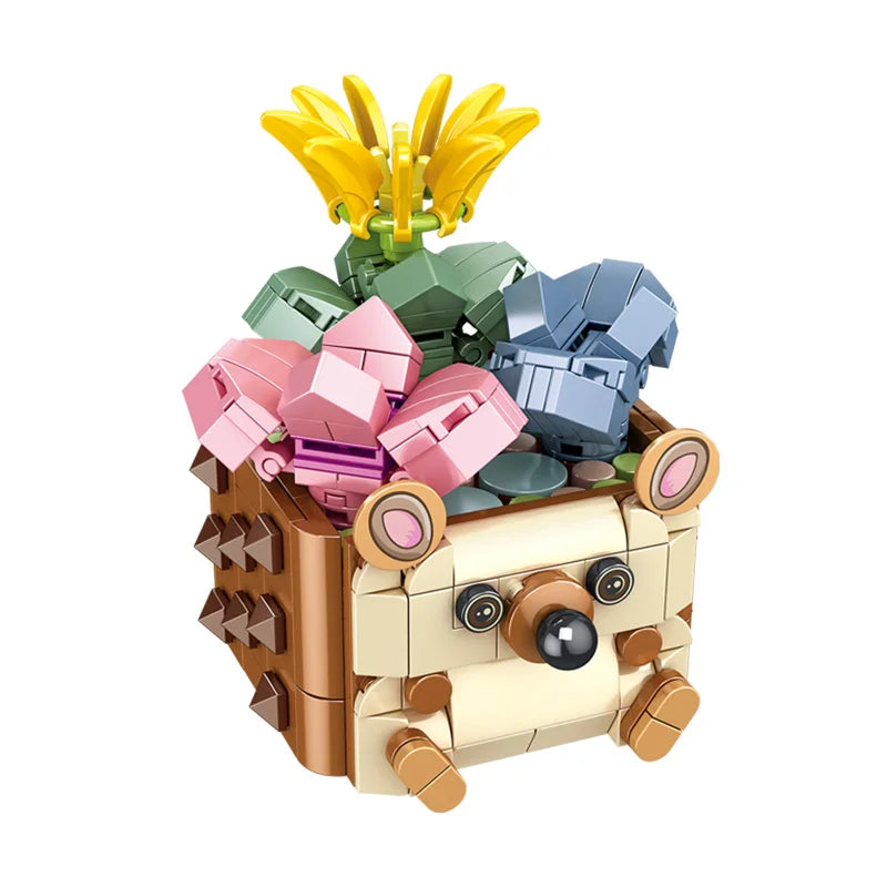 HKM-030995 Animal Succulent 3D Puzzle Building Block Set for Kids and Teens