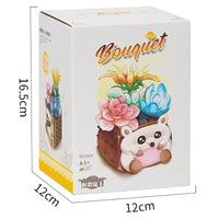 HKM-030995 Animal Succulent 3D Puzzle Building Block Set for Kids and Teens