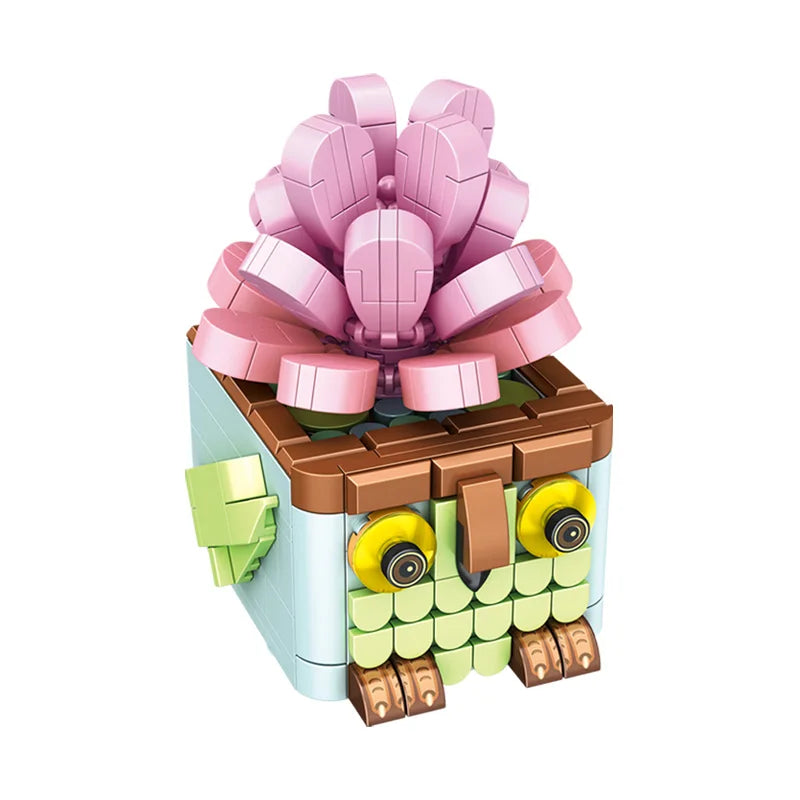 HKM-030995 Animal Succulent 3D Puzzle Building Block Set for Kids and Teens