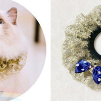 HKM-031123 Pet Variety Saliva Towel Cats Dogs Lace Bib Scarf Bell Collar Bow Knot