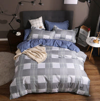 HKM-031187 Silk Cotton Bed Sheet and Quilt Set in Various Sizes with Duvet Cover and Pillowcases