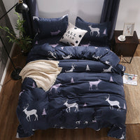 HKM-031187 Silk Cotton Bed Sheet and Quilt Set in Various Sizes with Duvet Cover and Pillowcases