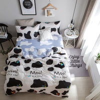 HKM-031187 Silk Cotton Bed Sheet and Quilt Set in Various Sizes with Duvet Cover and Pillowcases