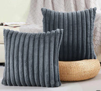 HKM-031379 Double-Sided Rabbit Hair Pillow Case - 45x45cm