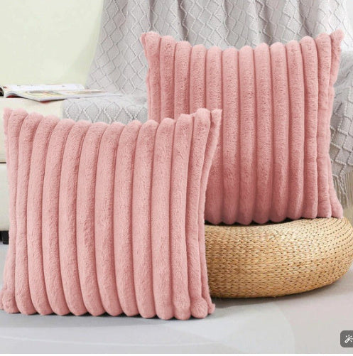 HKM-031379 Double-Sided Rabbit Hair Pillow Case - 45x45cm