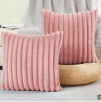 HKM-031379 Double-Sided Rabbit Hair Pillow Case - 45x45cm