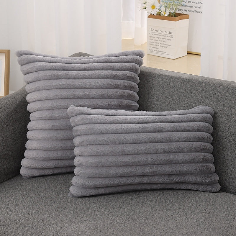 HKM-031379 Double-Sided Rabbit Hair Pillow Case - 45x45cm