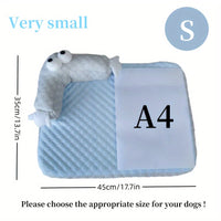 HKM-031443 Big-Eyed Monster Design Refreshing Pet Bed - Breathable Non-Slip Polyester Cushion for Dogs and Cats, Ideal for Home & Outdoor Use