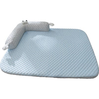 HKM-031443 Big-Eyed Monster Design Refreshing Pet Bed - Breathable Non-Slip Polyester Cushion for Dogs and Cats, Ideal for Home & Outdoor Use