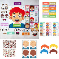 HKM-031571 Felt Emotion Face Changing Toy Kit for Kids - Educational DIY Puzzle For Early Learning