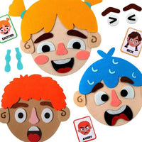HKM-031571 Felt Emotion Face Changing Toy Kit for Kids - Educational DIY Puzzle For Early Learning