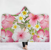 HKM-031571 Hooded Thermal Fleece Blanket for Adults and Kids - Cozy Wearable Blanket with Soft Fluffy Interior for Home and Travel