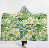 HKM-031571 Hooded Thermal Fleece Blanket for Adults and Kids - Cozy Wearable Blanket with Soft Fluffy Interior for Home and Travel