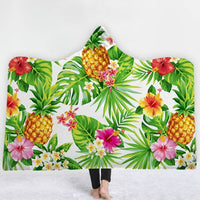 HKM-031571 Hooded Thermal Fleece Blanket for Adults and Kids - Cozy Wearable Blanket with Soft Fluffy Interior for Home and Travel