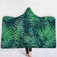 HKM-031571 Hooded Thermal Fleece Blanket for Adults and Kids - Cozy Wearable Blanket with Soft Fluffy Interior for Home and Travel