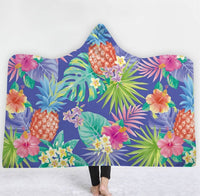 HKM-031571 Hooded Thermal Fleece Blanket for Adults and Kids - Cozy Wearable Blanket with Soft Fluffy Interior for Home and Travel