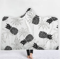 HKM-031571 Hooded Thermal Fleece Blanket for Adults and Kids - Cozy Wearable Blanket with Soft Fluffy Interior for Home and Travel
