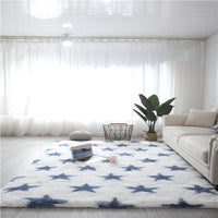 HKM-031635 Tie-Dye Gradient Color Printed Rectangle Silk Wool Carpet - 100% Polyester Fiber, Hand Washable