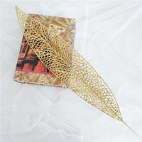 HKM-031699 Gold Powder Leaf Pendant - 45 cm Plastic Flower Design in Multiple Colors (Gold, Silver, Pink, Red, Purple)