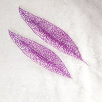 HKM-031699 Gold Powder Leaf Pendant - 45 cm Plastic Flower Design in Multiple Colors (Gold, Silver, Pink, Red, Purple)
