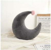 HKM-031699 Star Moon Plush Pillow - Soft PP Cotton Filling, Cozy Decor