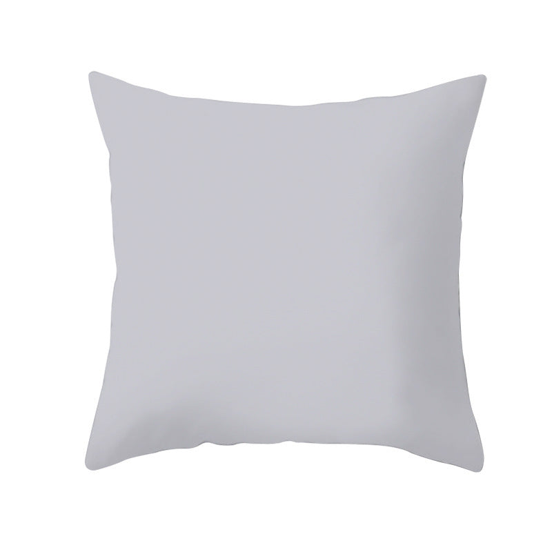 HKM-031955 Solid Color Peach Skin Cotton Linen Pillowcase - Modern 45x45cm Design for Living Room