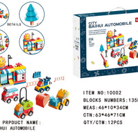 HKM-032147 DIY Assembly 135-Piece Building Block Set for Kids - Modern City Car Toy