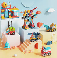 HKM-032147 DIY Assembly 135-Piece Building Block Set for Kids - Modern City Car Toy