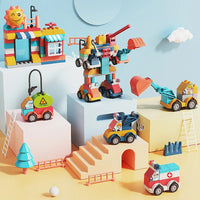 HKM-032147 DIY Assembly 135-Piece Building Block Set for Kids - Modern City Car Toy