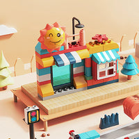 HKM-032147 DIY Assembly 135-Piece Building Block Set for Kids - Modern City Car Toy