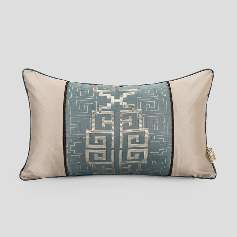 HKM-032467 Chinese Style Jacquard Pillow Cover - Modern High-Precision Cushion for Living Room and Commercial Spaces