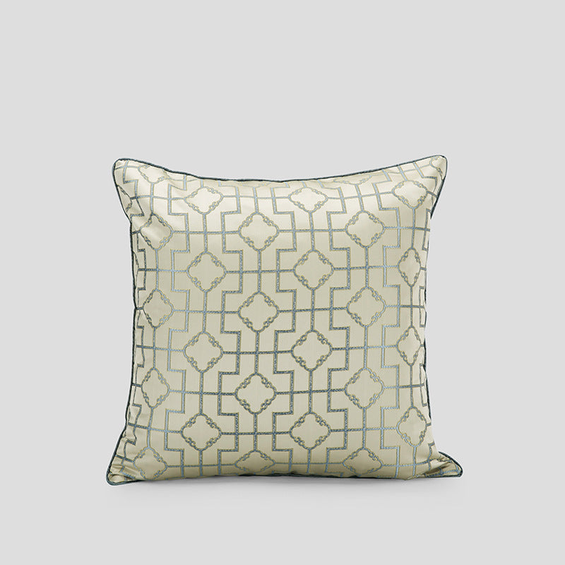 HKM-032467 Chinese Style Jacquard Pillow Cover - Modern High-Precision Cushion for Living Room and Commercial Spaces