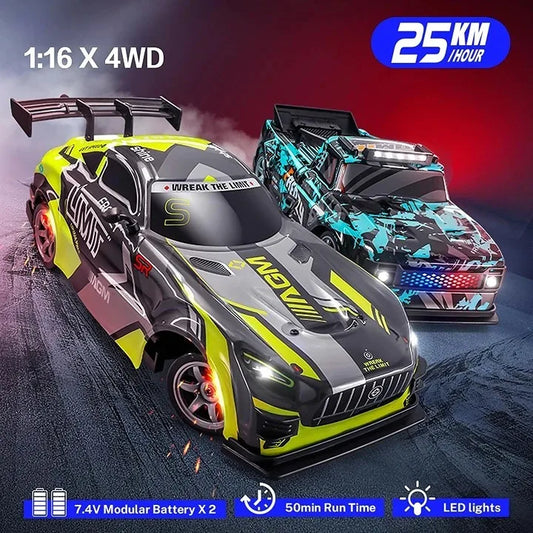 HKM-032531 1:16 Scale Remote Control Drift Car - Electric 4x4 RC Racing Car for Kids and Beginners