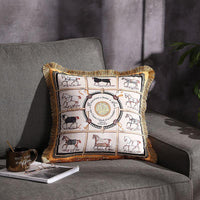 HKM-032531 Double-Sided Printed Fringe Pillow Cushion 45x45cm in Various Colors and Patterns